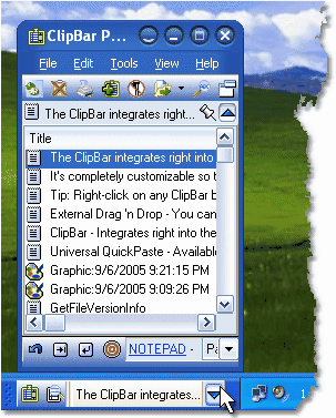 ClipMate ClipBar